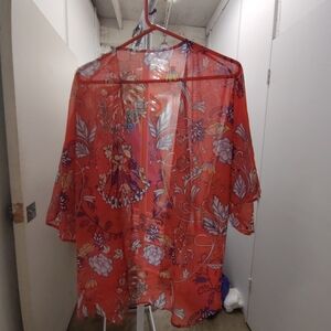 Floral Sheer Kimono Cover